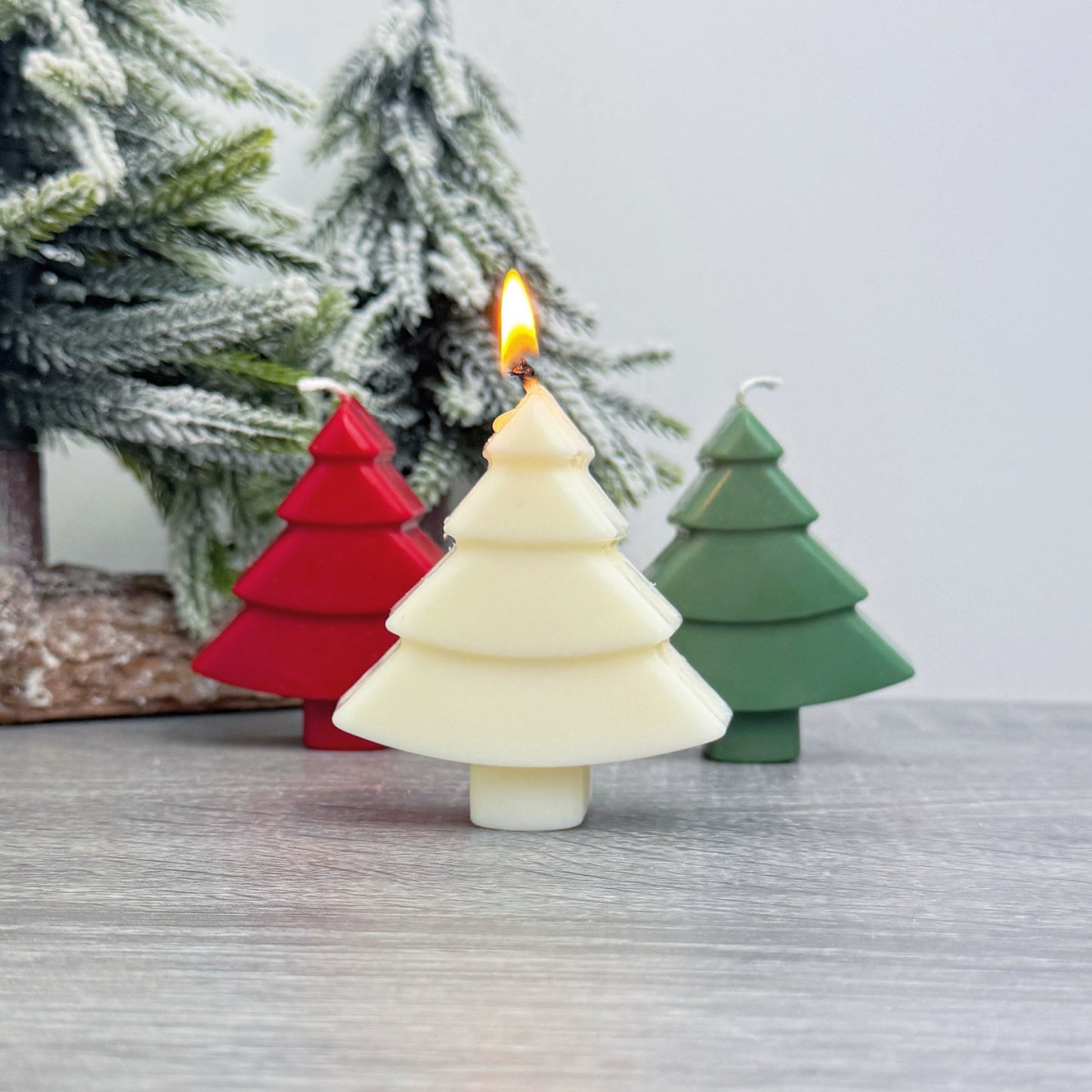 Mini Colourful Christmas Tree Candles - Christmas Candles - Christmas Decorations