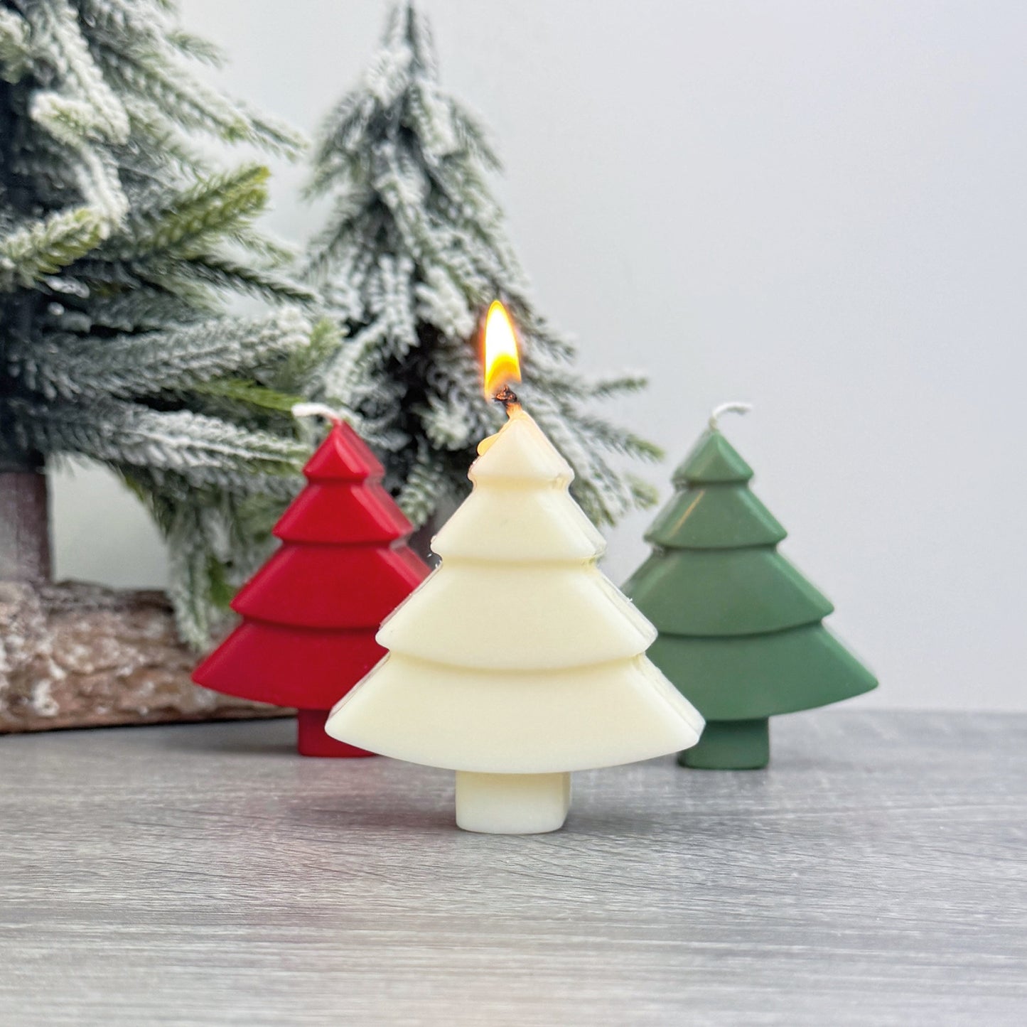 Mini Colourful Christmas Tree Candles - Christmas Candles - Christmas Decorations
