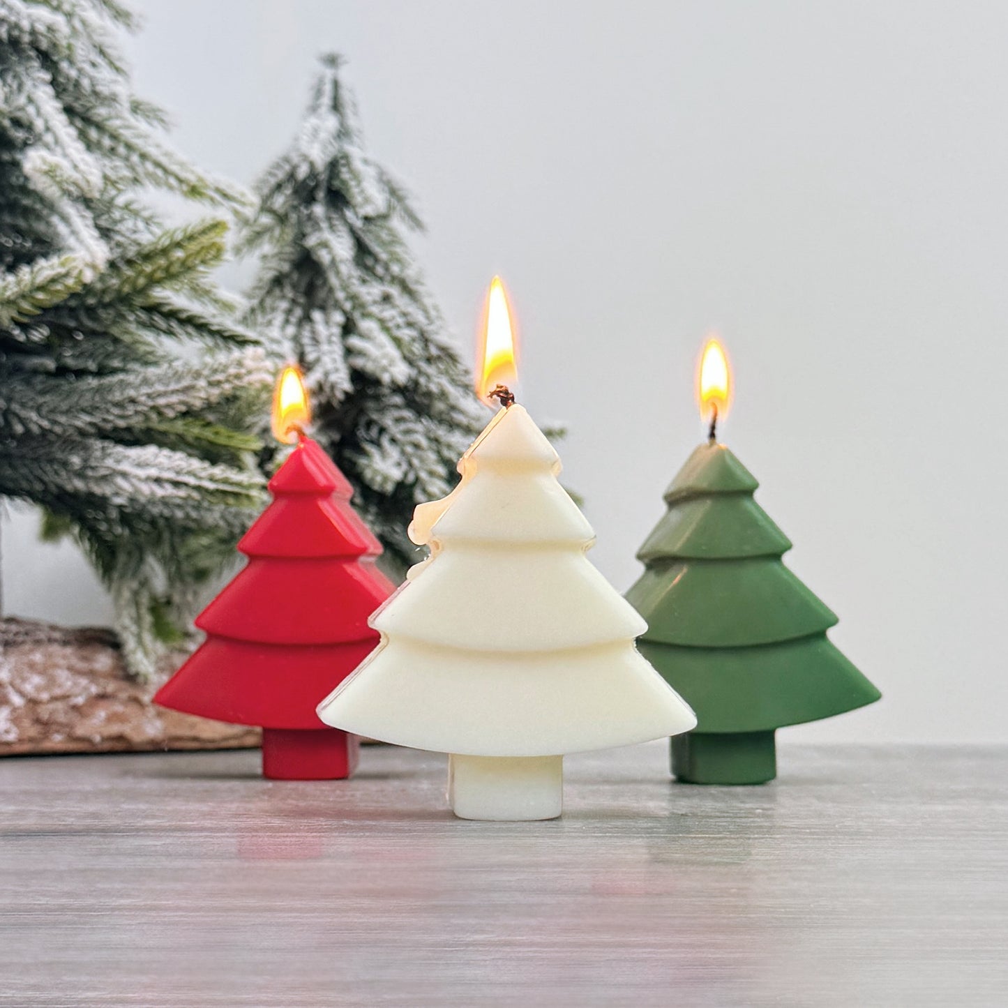 Mini Colourful Christmas Tree Candles - Christmas Candles - Christmas Decorations