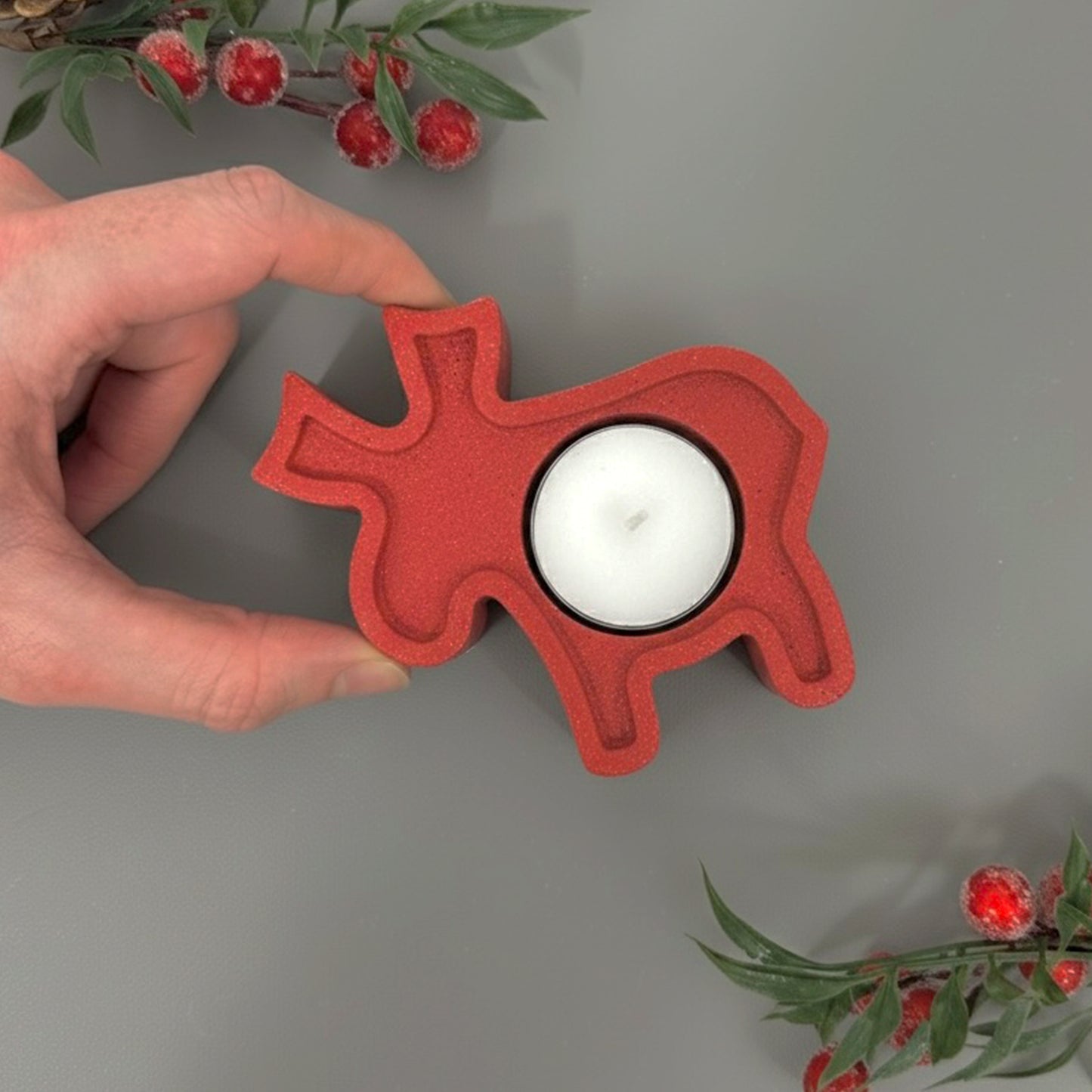 Reindeer Christmas Tealight Candle Holder - Christmas Decor