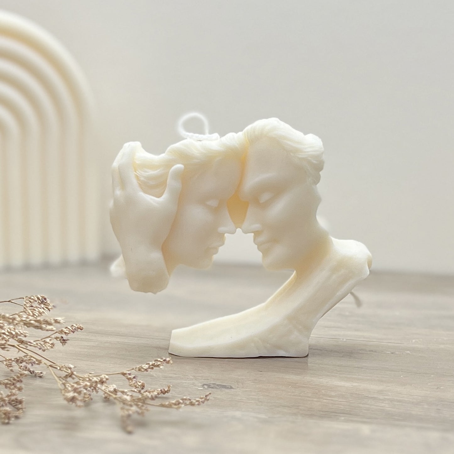 Face Sculpture Candle Gift for Couples - Wedding Cake Topper Candle