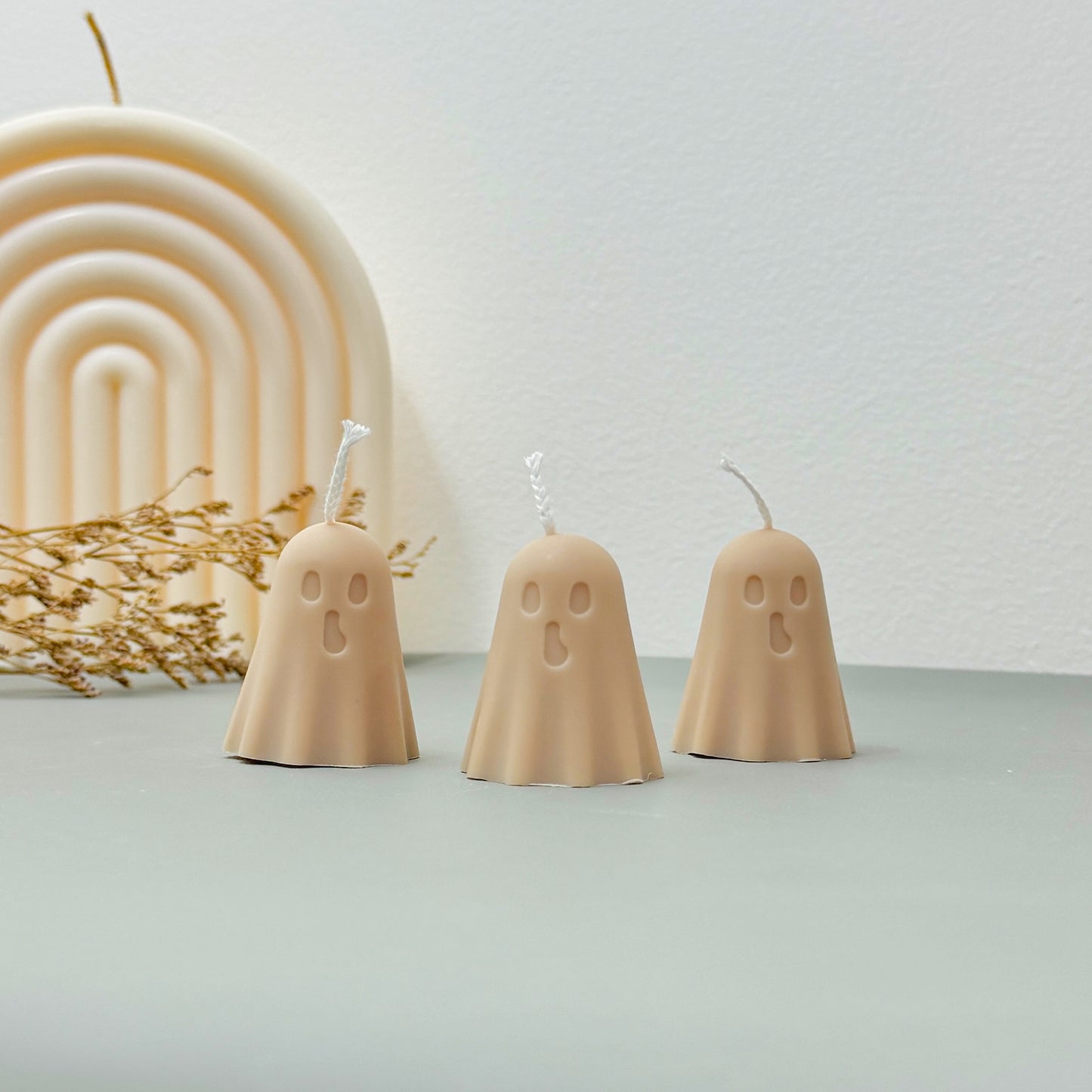 Set of 3 Halloween Ghost Candles – Cute Halloween Candles