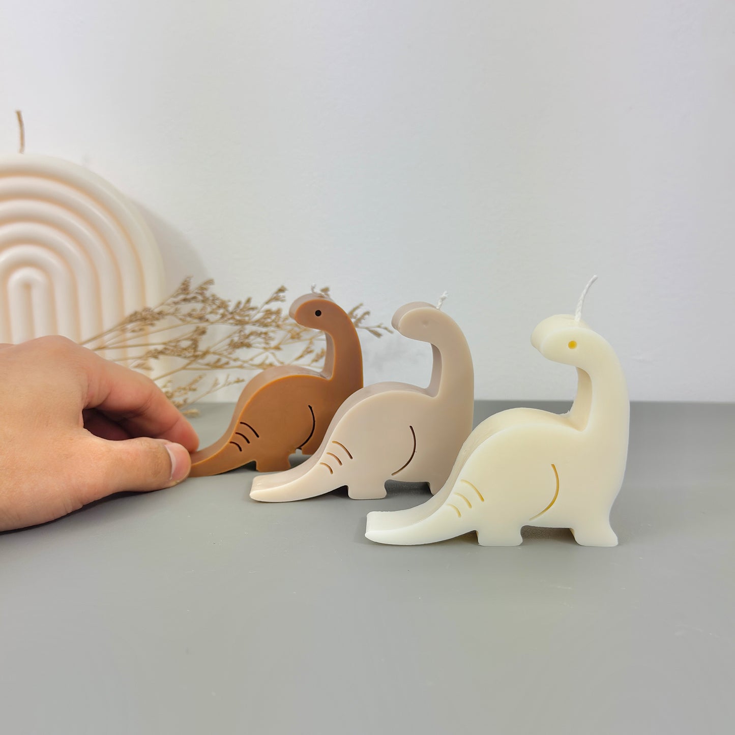 Dinosaur Candles - Colourful Brontosaurus Candle - Apatosaurus Dinosaur Gifts