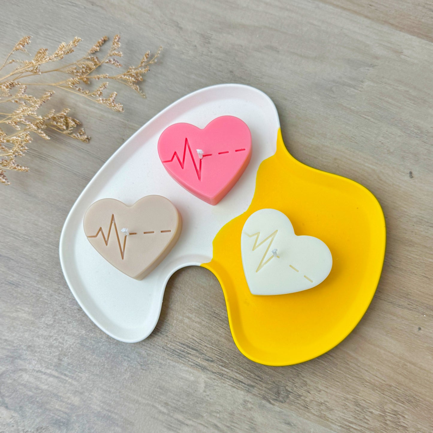 Heart Shaped Tealight Candles - Heart Beat Valentine's Gift - Wedding Heart Candles