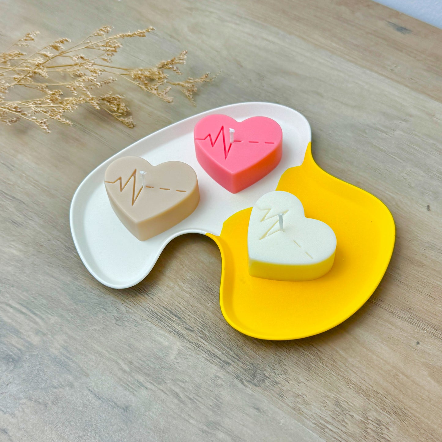 Heart Shaped Tealight Candles - Heart Beat Valentine's Gift - Wedding Heart Candles