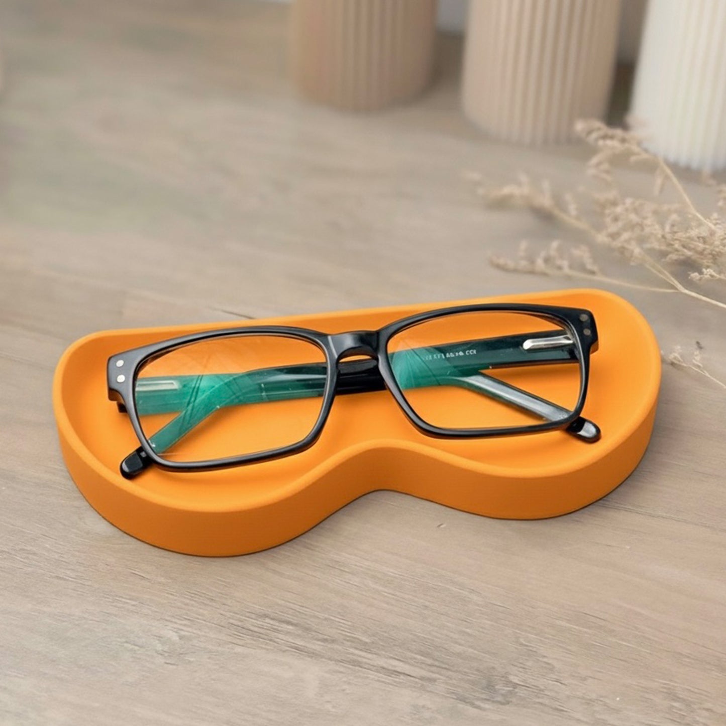 Handmade Orange Glasses Tray and Eyeglass Holder