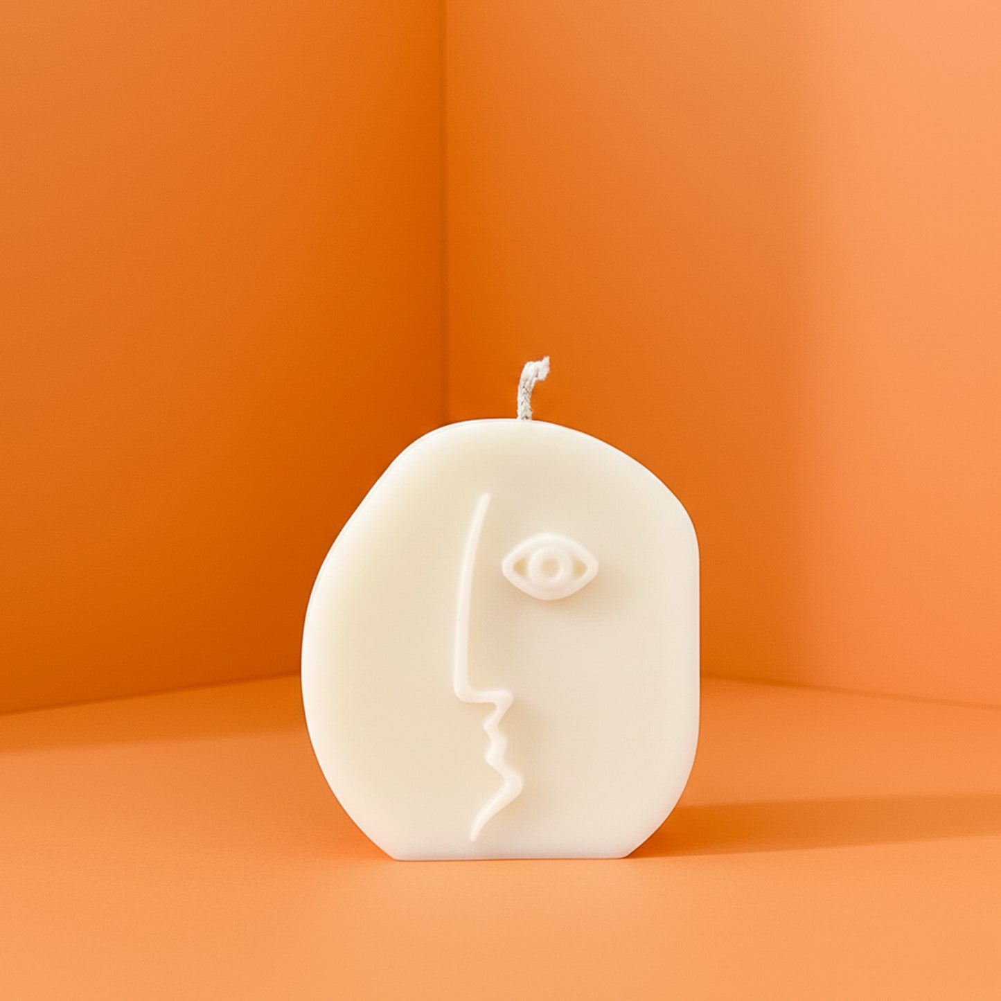 Moai Face Shape Candle - Round Pillar Candles - Oval Aesthetic Candle