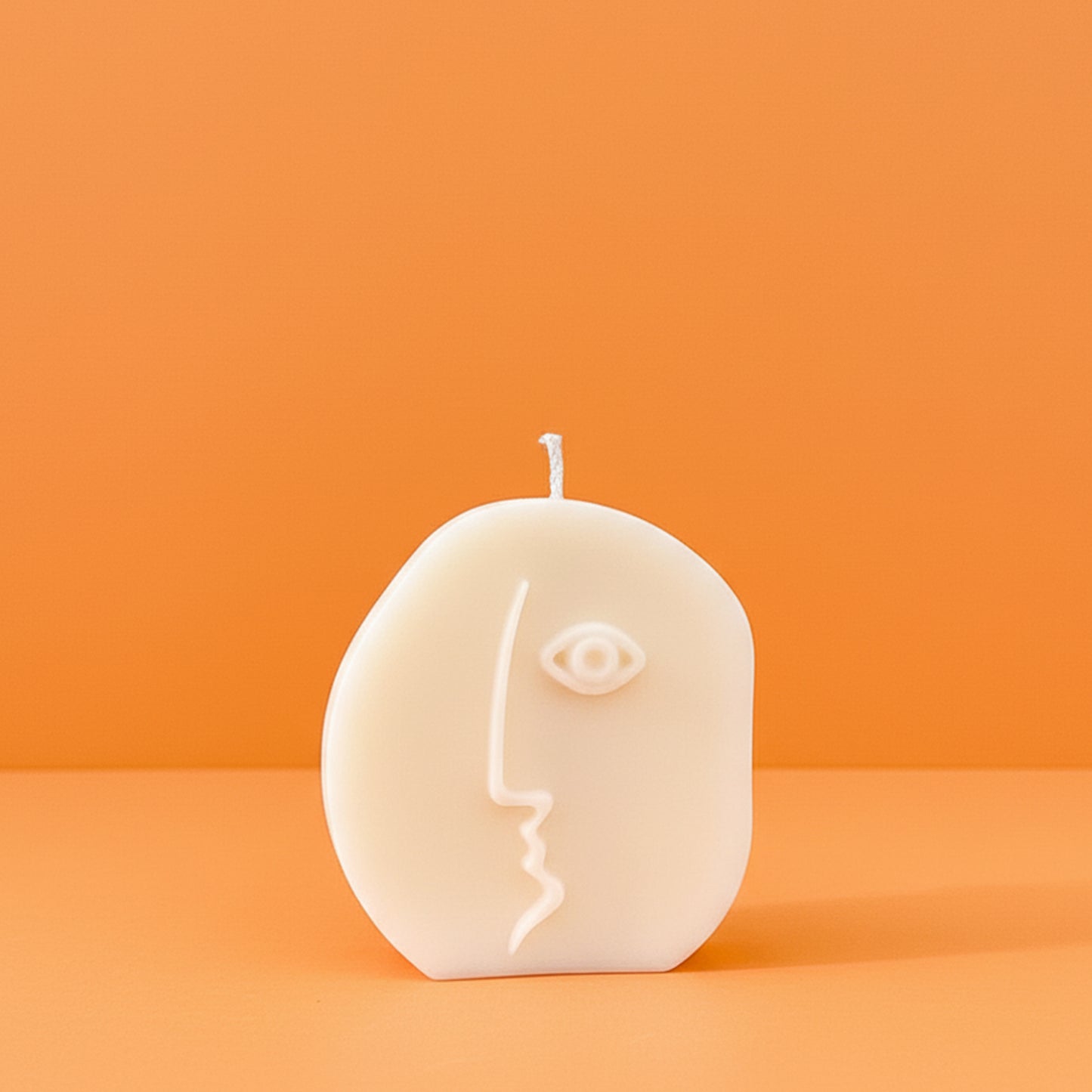 Moai Face Shape Candle - Round Pillar Candles - Oval Aesthetic Candle