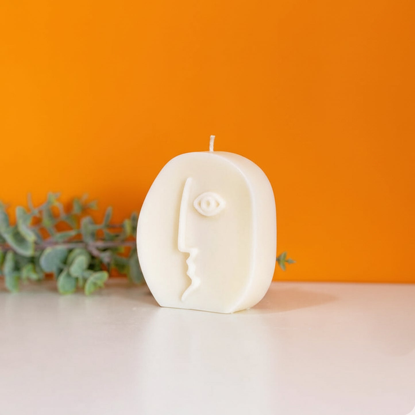 Moai Face Shape Candle - Round Pillar Candles - Oval Aesthetic Candle