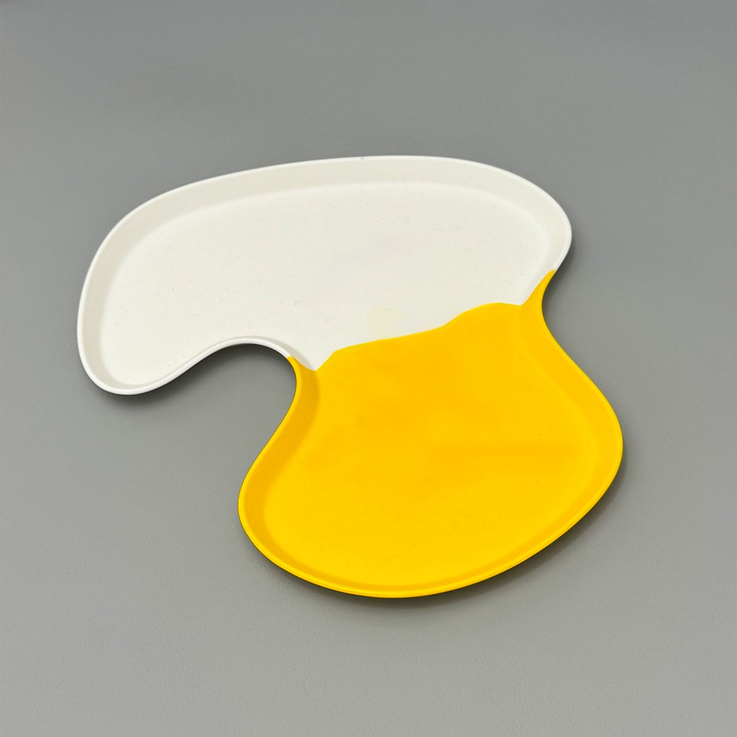Two Tone Yellow & White Trinket Tray – Modern Decorative Jewellery Tray & Display Tray