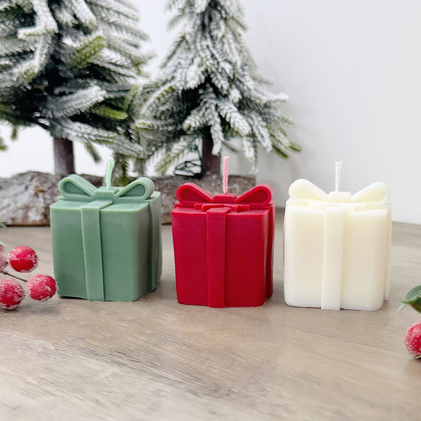 Christmas Gift Candle - Christmas Present Candle - Christmas Decoration Candles