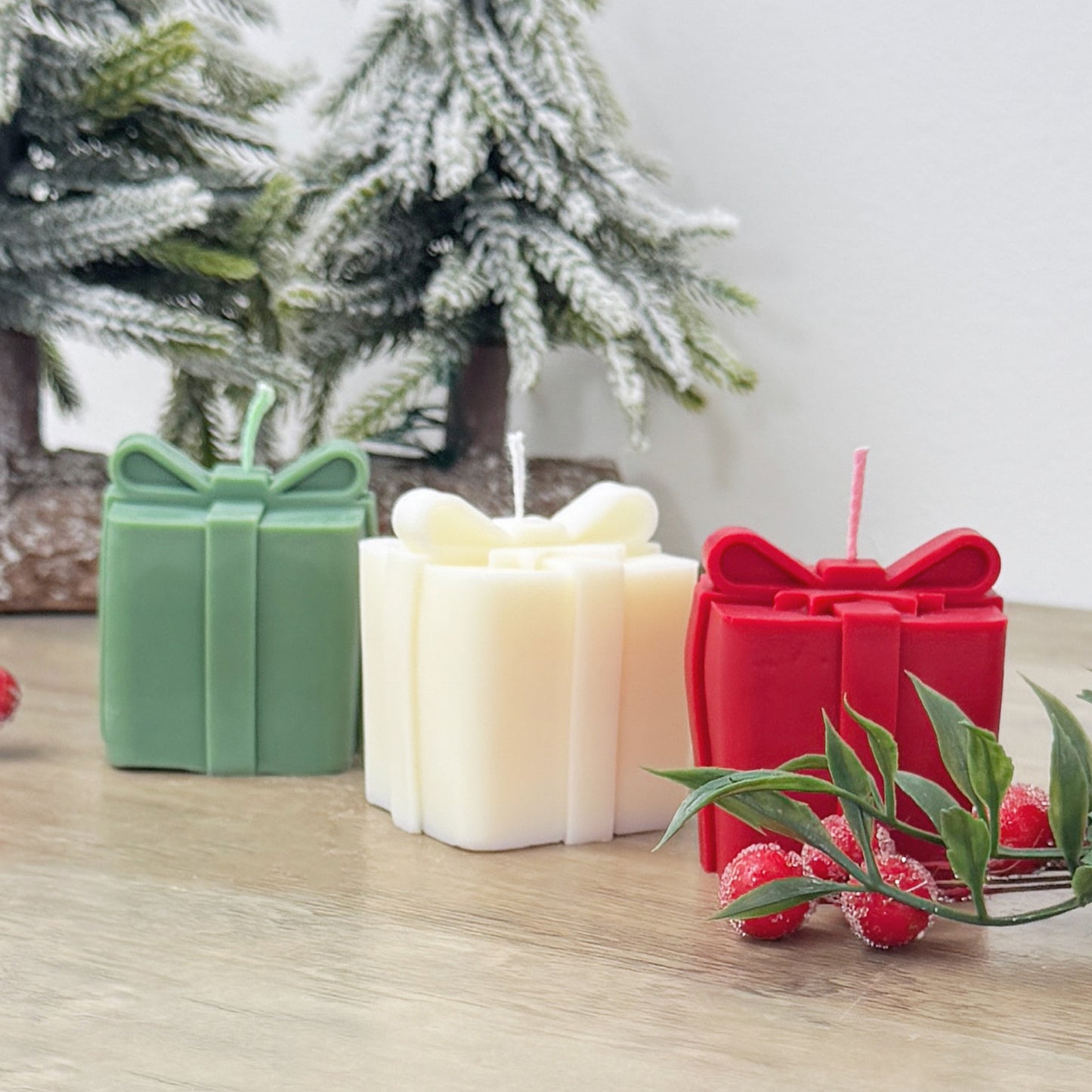 Christmas Gift Candle - Christmas Present Candle - Christmas Decoration Candles