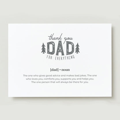 Blank Birthday Card for Dad - Thank You Card for Dad - Cards for Stepdad