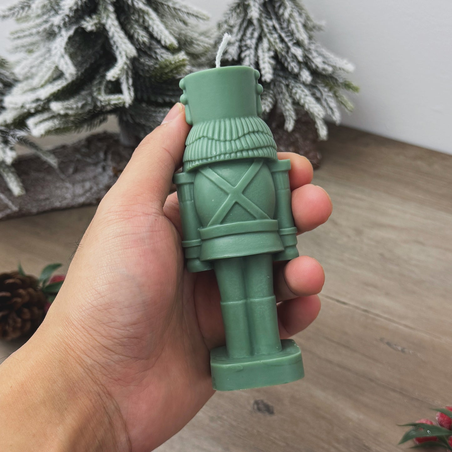 Green Christmas Nutcracker Candle - Nutcracker Soldier Decoration - Christmas Gift