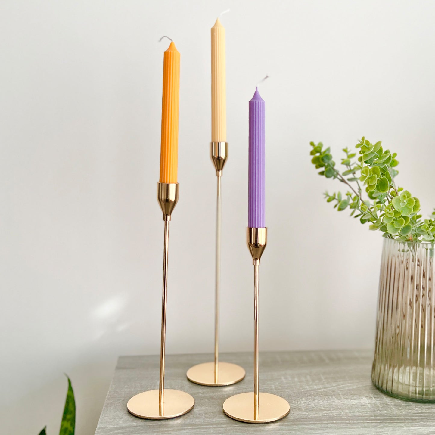 Colourful Dinner Candles - Pastel Dinner Table Candle - Soy Candlesticks