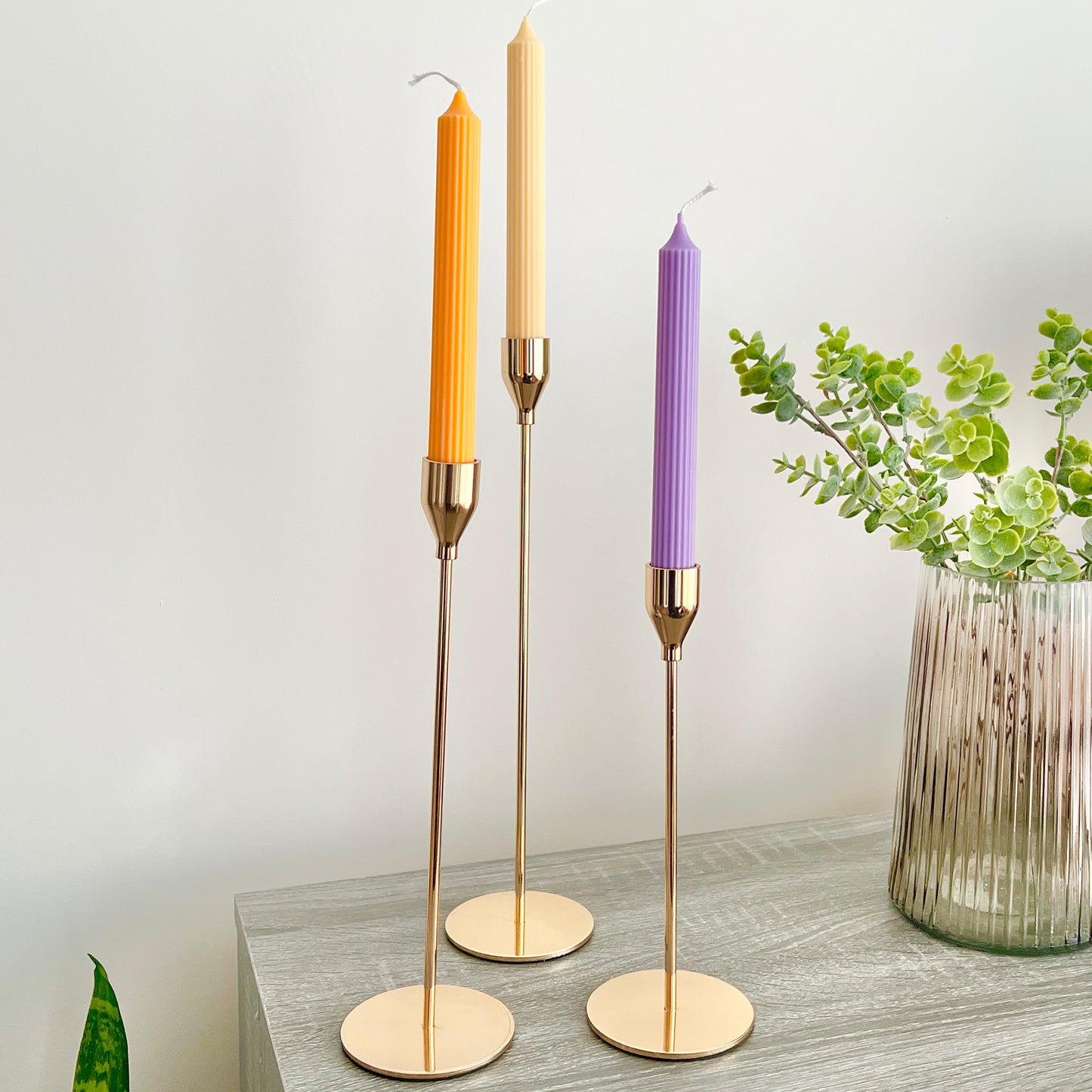 Colourful Dinner Candles - Pastel Dinner Table Candle - Soy Candlesticks