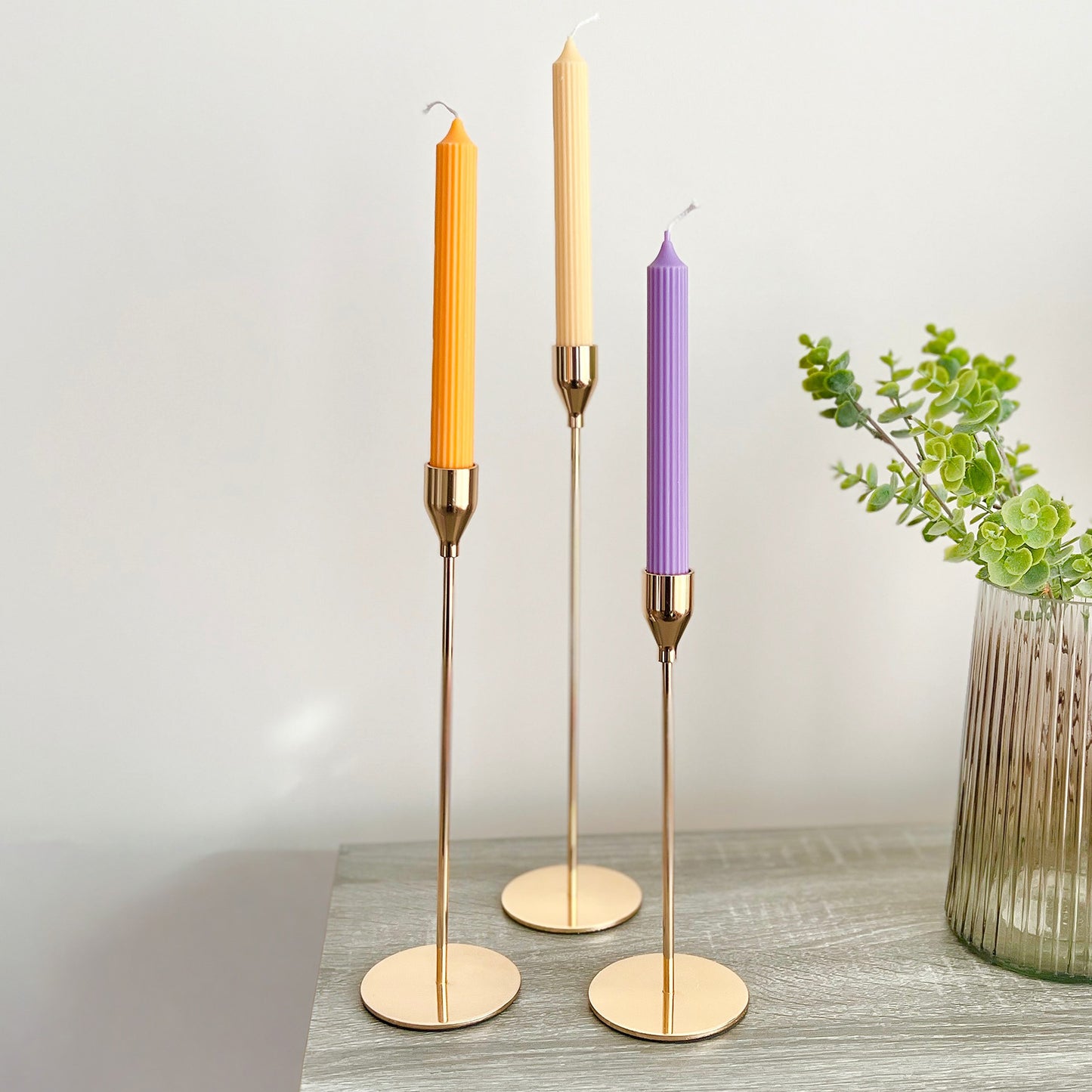 Colourful Dinner Candles - Pastel Dinner Table Candle - Soy Candlesticks