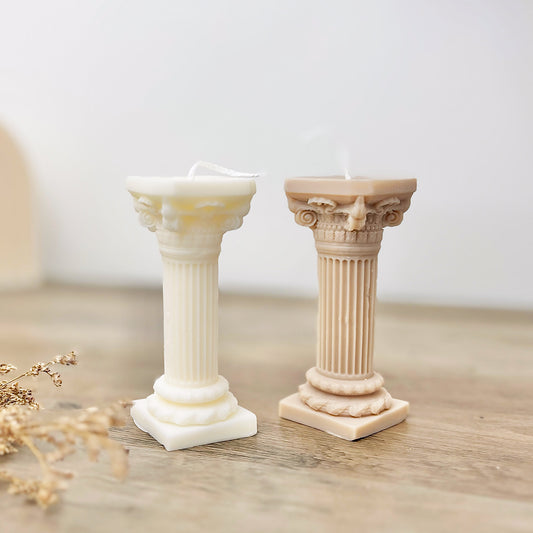 Roman Column Candle - Roman Temple Candle - Rome Home Decor