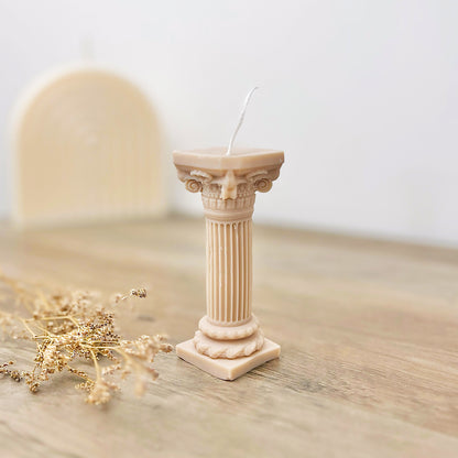 Roman Column Candle - Roman Temple Candle - Rome Home Decor