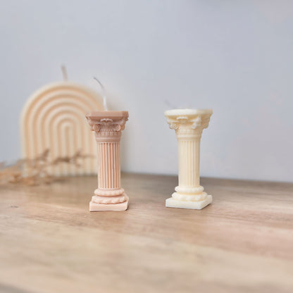 Roman Column Candle - Roman Temple Candle - Rome Home Decor