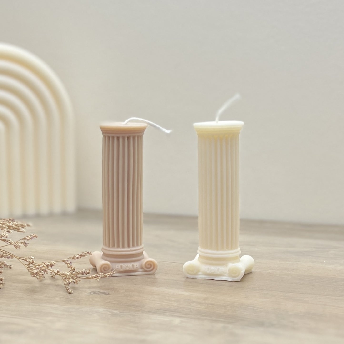 Roman Column Candle - Rome Architectural Taper Candles - Ancient Greek Column