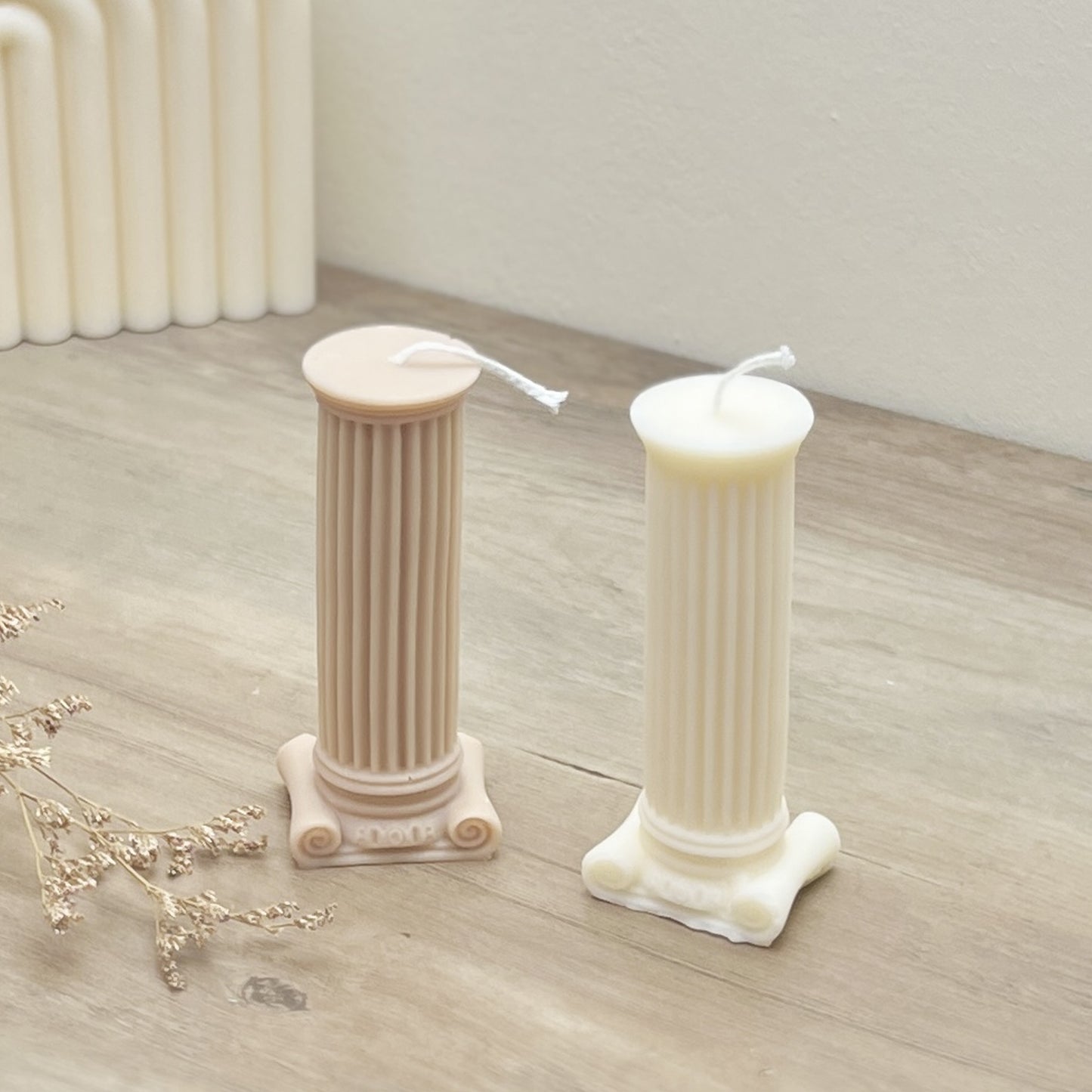 Roman Column Candle - Rome Architectural Taper Candles - Ancient Greek Column