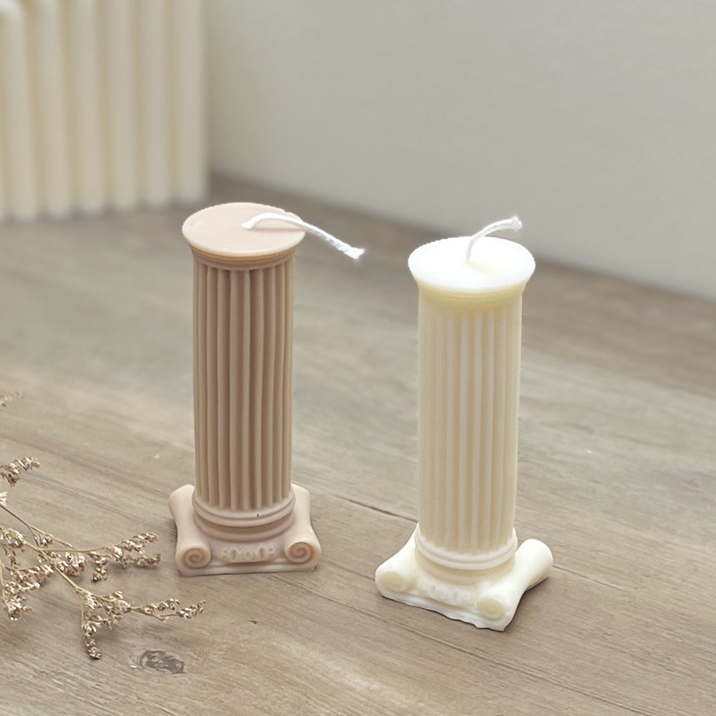 Roman Column Candle - Rome Architectural Taper Candles - Ancient Greek Column