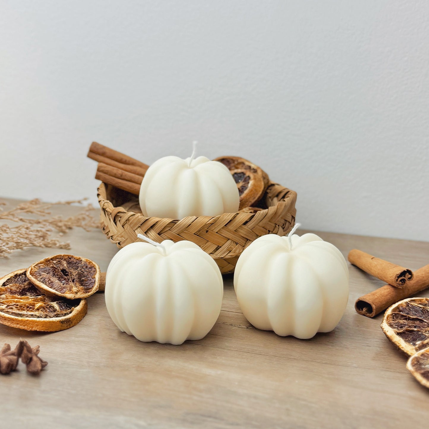 White Pumpkin Candle - Pumpkin Spice Candles - Halloween Decoration