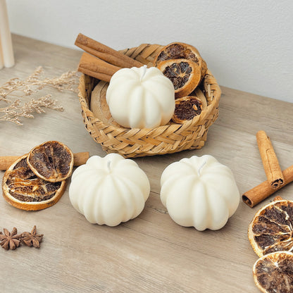 White Pumpkin Candle - Pumpkin Spice Candles - Halloween Decoration