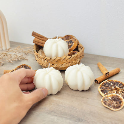 White Pumpkin Candle - Pumpkin Spice Candles - Halloween Decoration