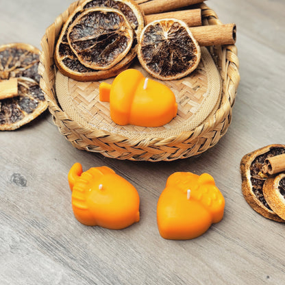 Orange Acorn Tea Light Candles - Autumn Acorn Candle - Autumn Decor