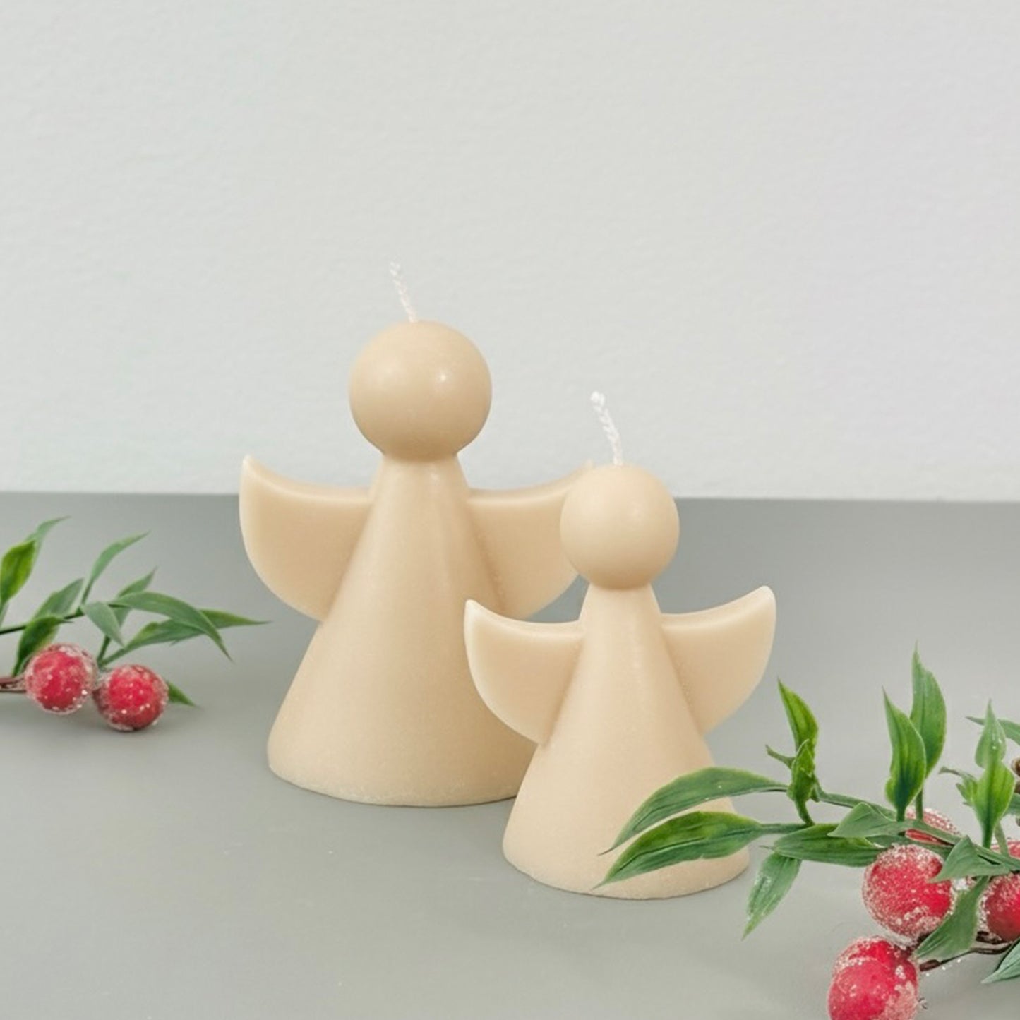Beige Angel Shaped Candle - Angel Gifts - Remembrance Gift