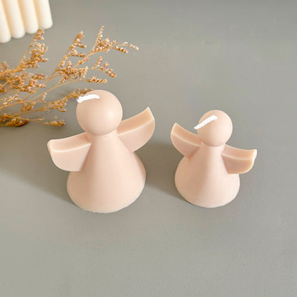 Beige Angel Shaped Candle - Angel Gifts - Remembrance Gift