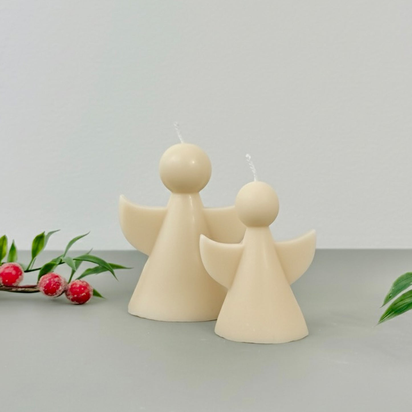 Beige Angel Shaped Candle - Angel Gifts - Remembrance Gift