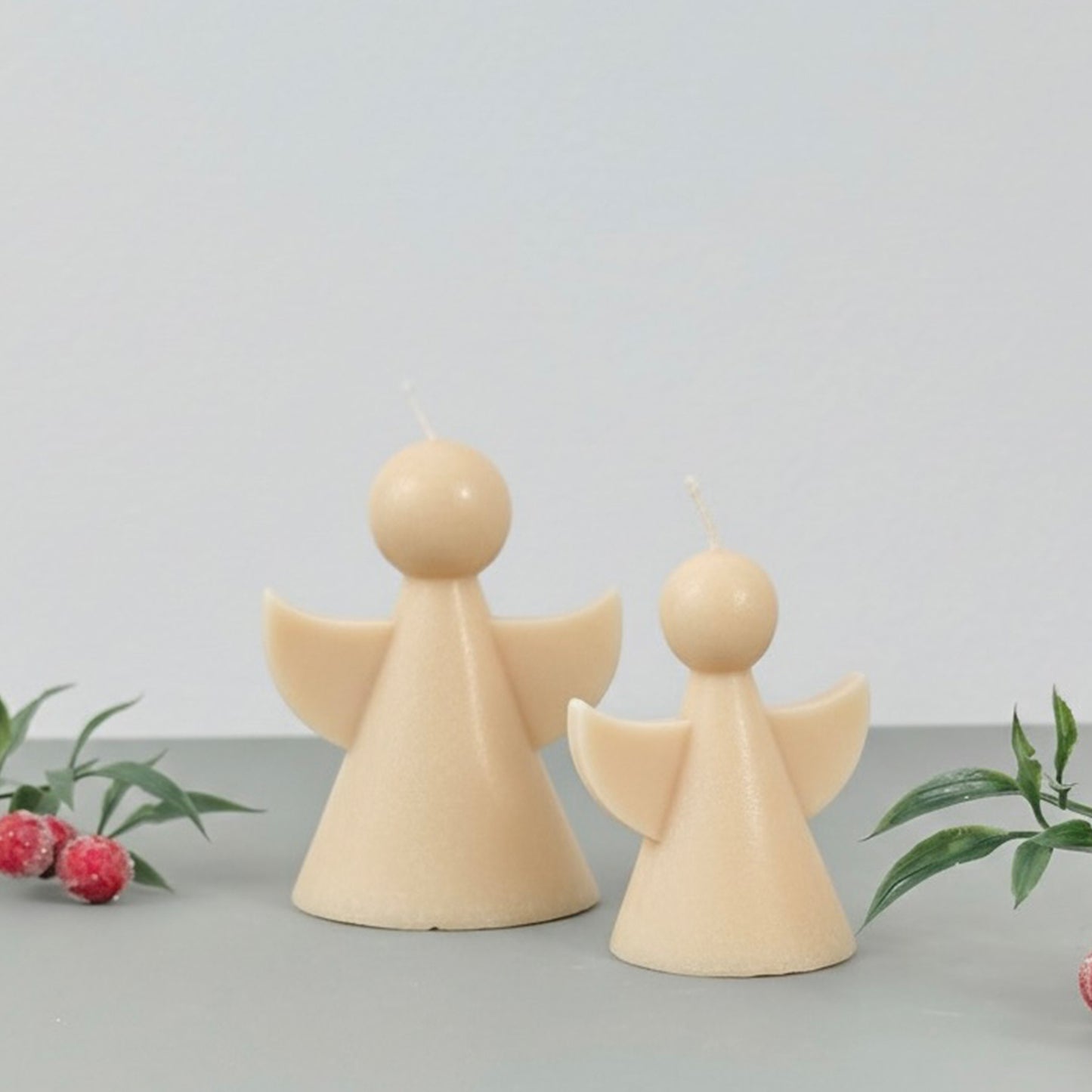 Beige Angel Shaped Candle - Angel Gifts - Remembrance Gift