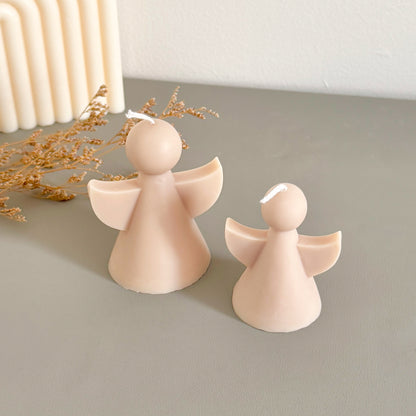 Beige Angel Shaped Candle - Angel Gifts - Remembrance Gift