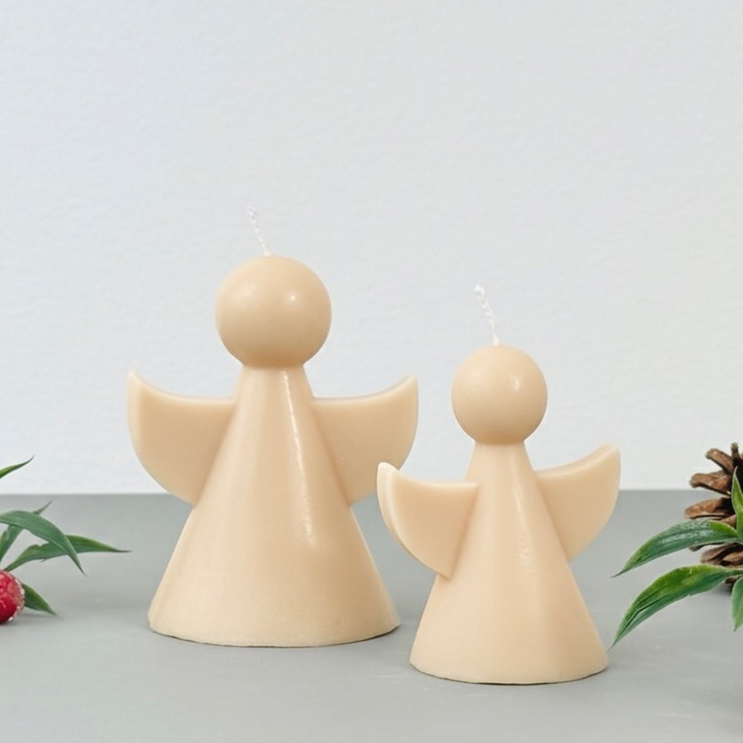 Beige Angel Shaped Candle - Angel Gifts - Remembrance Gift