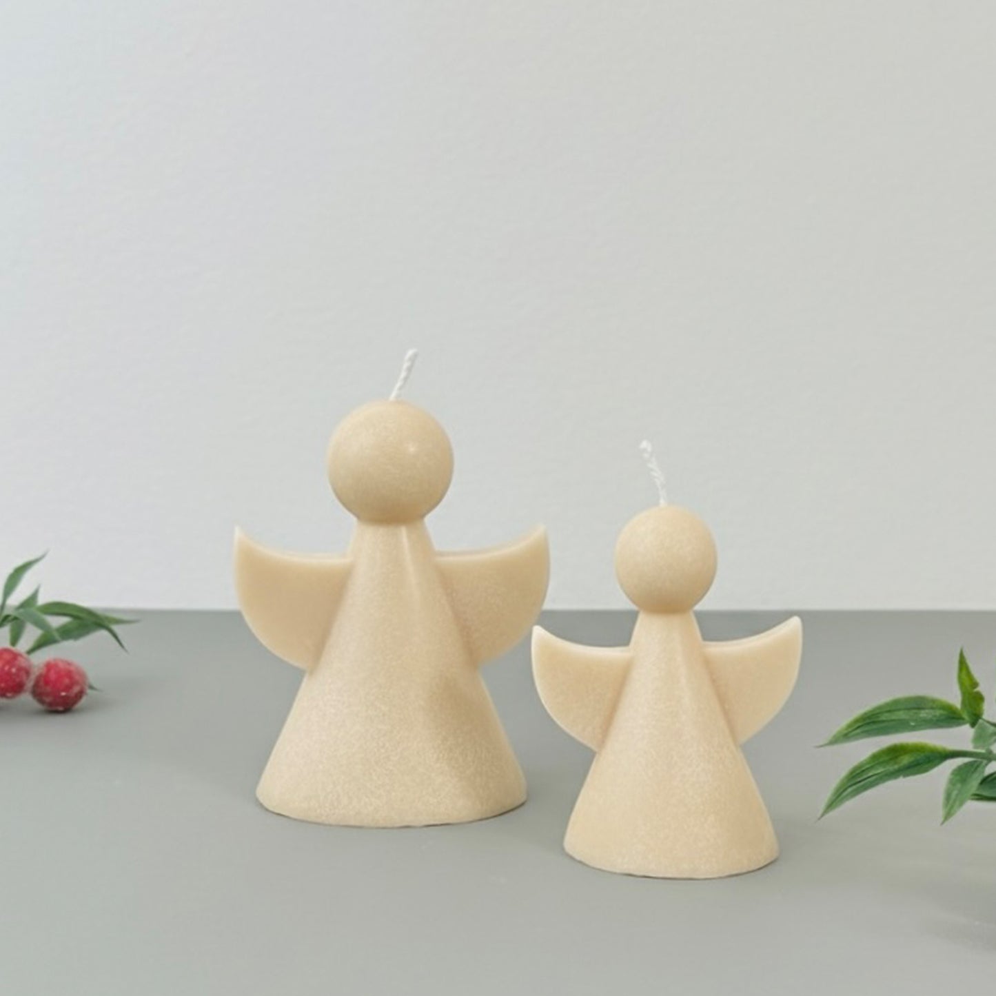 Beige Angel Shaped Candle - Angel Gifts - Remembrance Gift