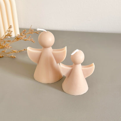 Beige Angel Shaped Candle - Angel Gifts - Remembrance Gift