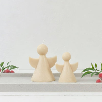 Beige Angel Shaped Candle - Angel Gifts - Remembrance Gift