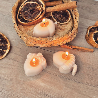 Beige Autumn Acorn Tea Light Candles Set - Autumn Candles - Autumn Decor