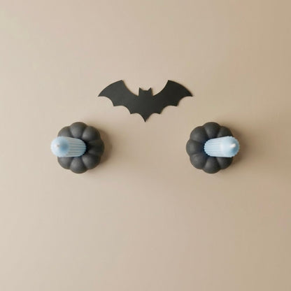 Black Pumpkin Taper Candle Holder - Black Halloween Decor