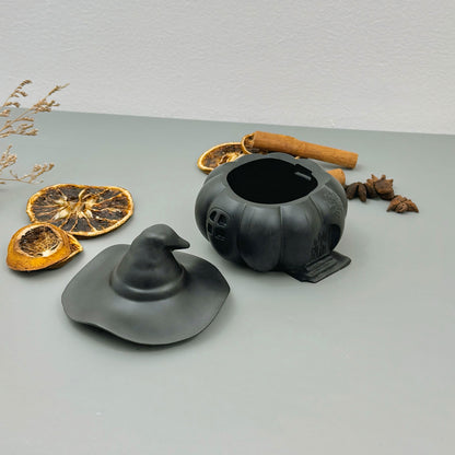 Black Witches House Decorative Bowl - Black Halloween Decoration Bowl