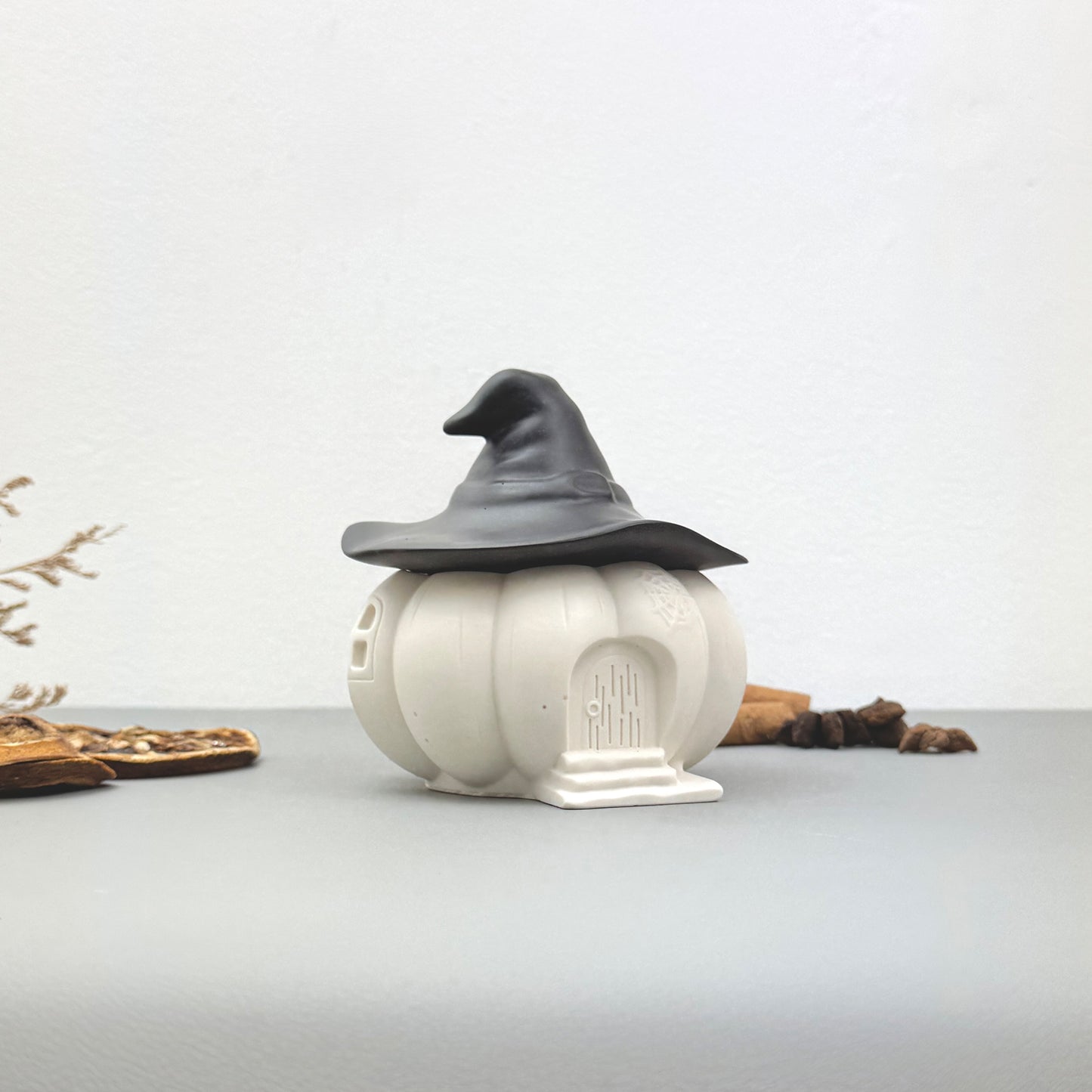 Black & White Halloween Witches House Pumpkin Bowl