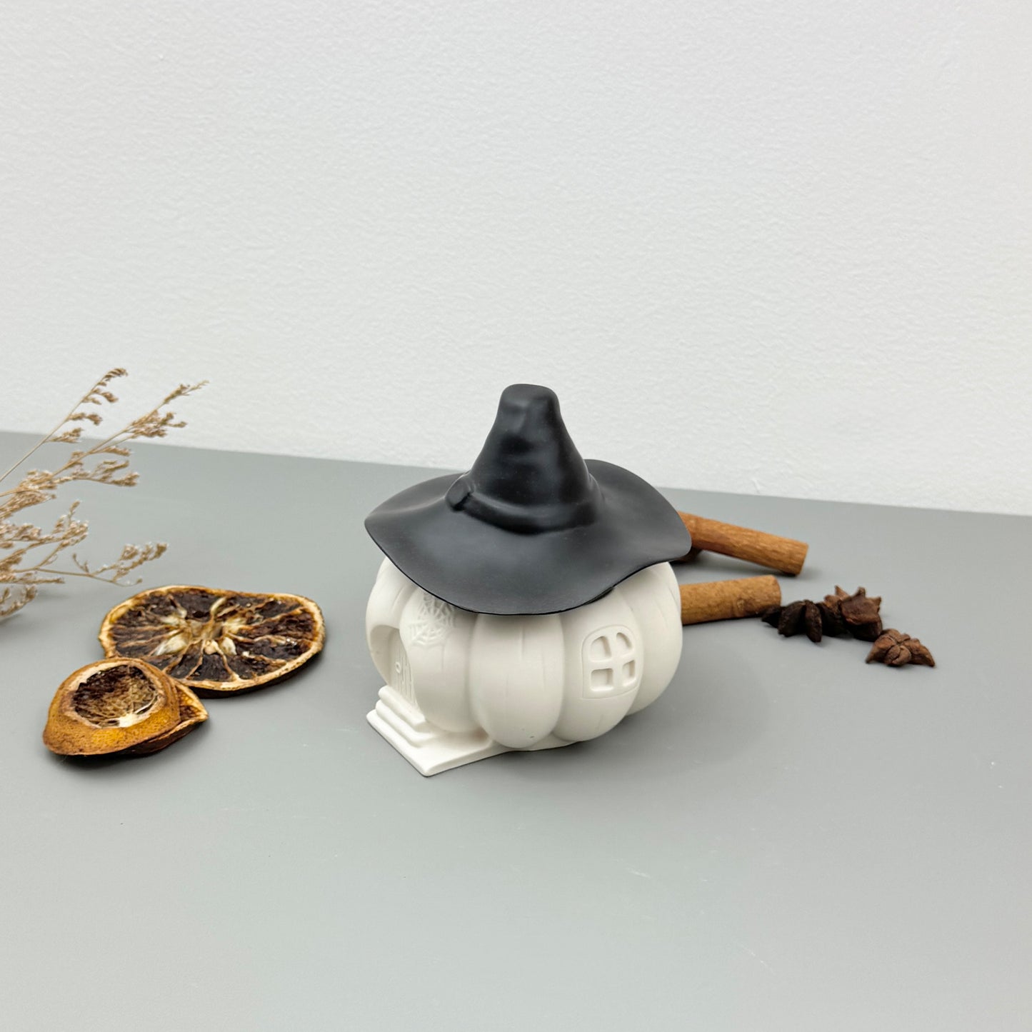 Black & White Halloween Witches House Pumpkin Bowl