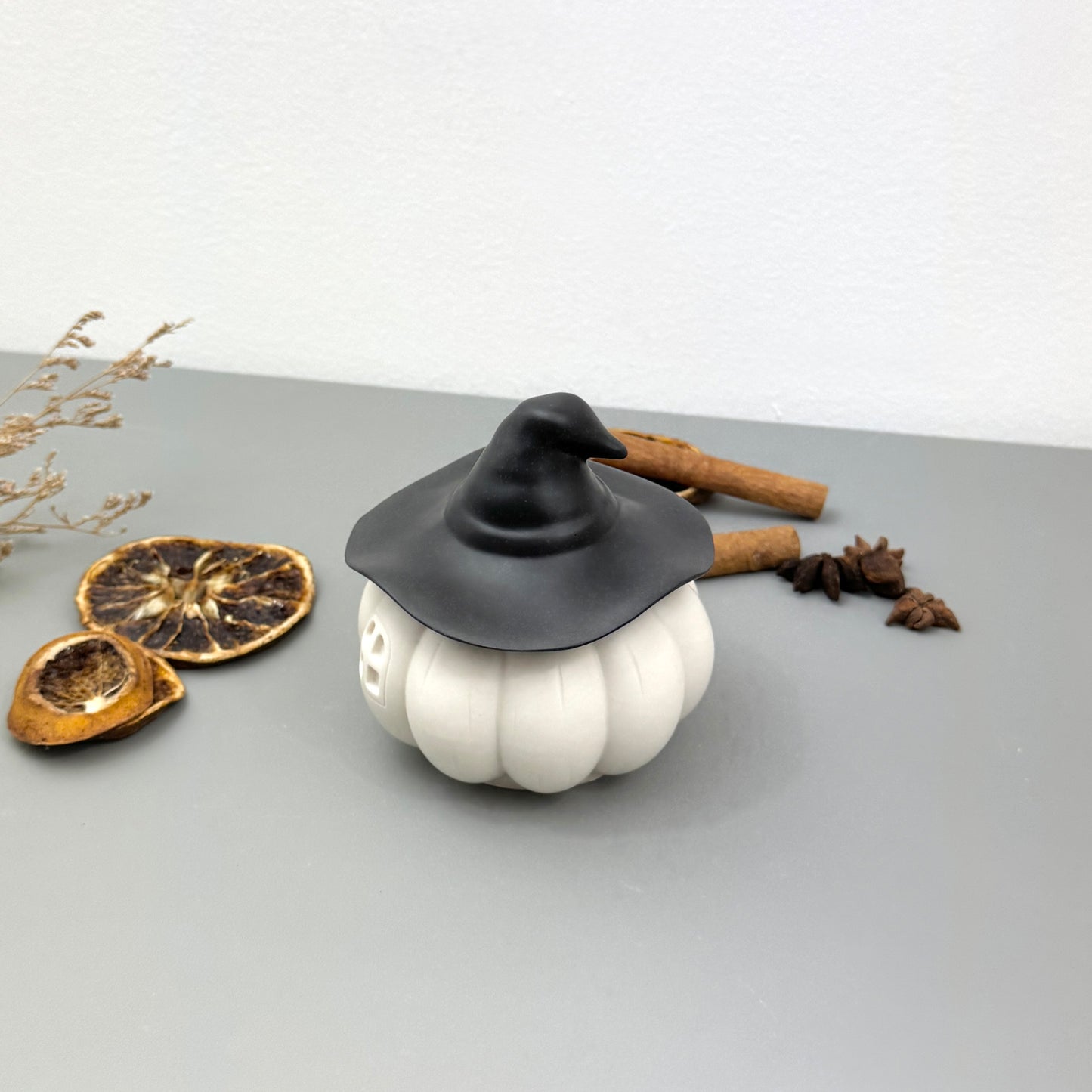 Black & White Halloween Witches House Pumpkin Bowl
