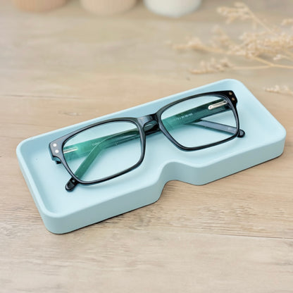 Blue Glasses Case, Sunglasses Holder and Reading Glasses Tray