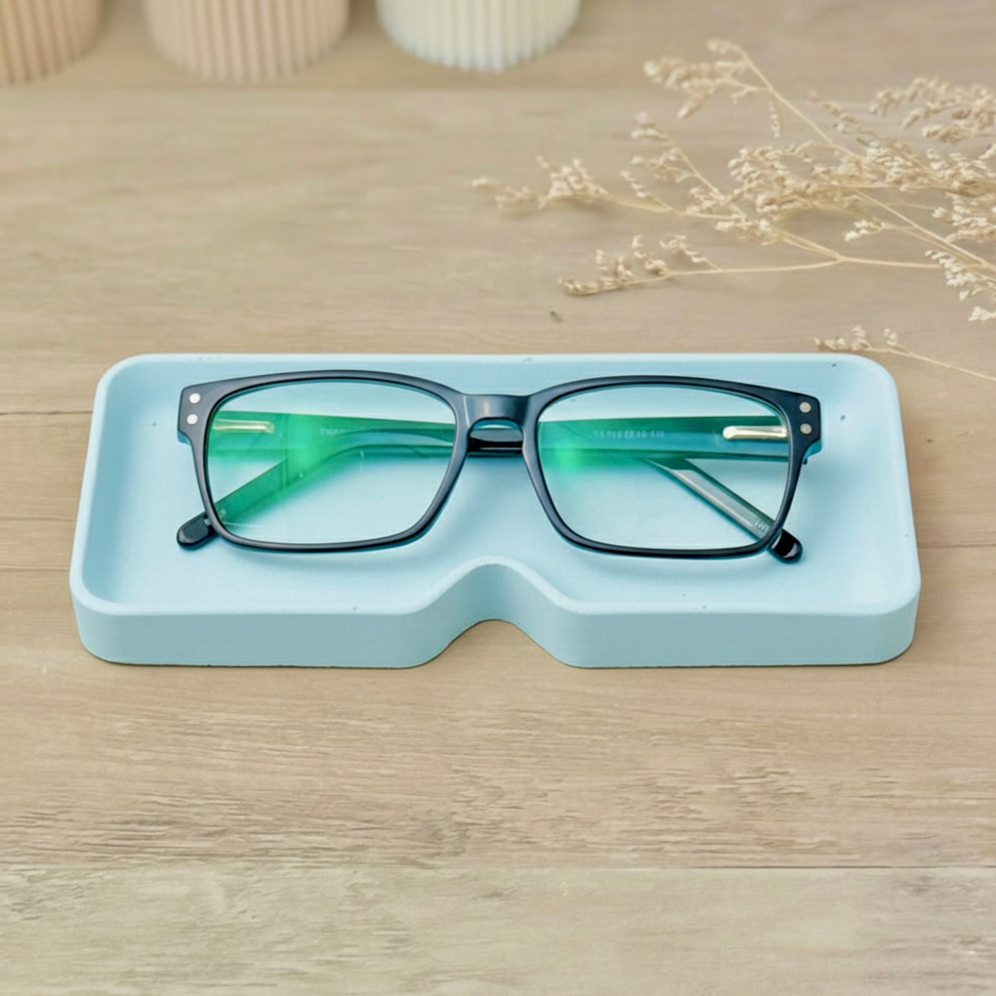 Blue Glasses Case, Sunglasses Holder and Reading Glasses Tray