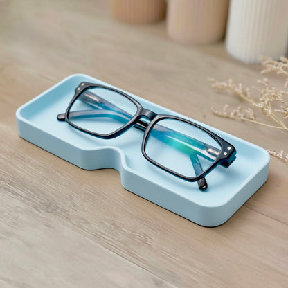 Blue Glasses Case, Sunglasses Holder and Reading Glasses Tray
