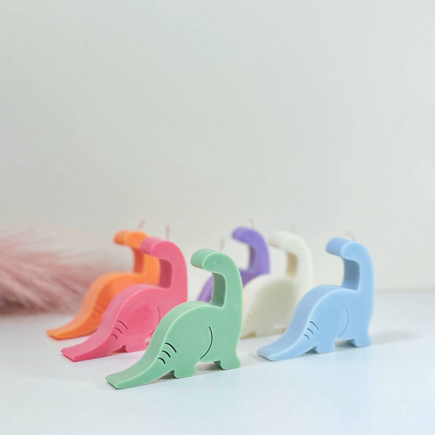 Dinosaur Candles - Colourful Brontosaurus Candle - Apatosaurus Dinosaur Gifts